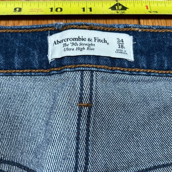 Abercrombie & Fitch Jeans Womens 40”x29” 34/18STag '90s Straight Ultra High Rise - Picture 3 of 11